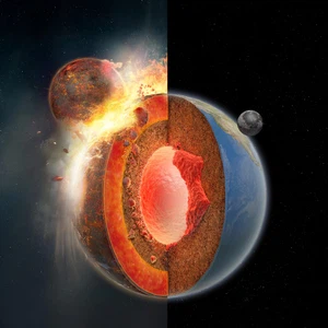 The Collision that Formed the Moon and Earth’s Mantle: The Giant Impact Hypothesis