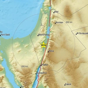 تكرار الهزة الأرضية اليوم في الأردن وفلسطين بعد حدوثها في نفس  التاريخ من العام الماضي