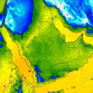 7 درجات مئوية تحت الصفر متوقعة في جبل اللوز وكتلة هوائية أقل حرارة تندفع نحو الشمال