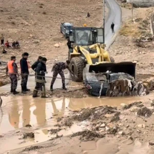 Live broadcast from Taybeh South: Efforts to reopen roads after heavy rains and floods