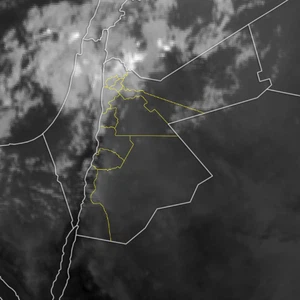 الأردن - تنبيه |  سحب منخفضة ملامسة لسطح الأرض تؤدي إلى شبه انعدام مدى الرؤية الأفقية على المرتفعات الجبلية الشمالية