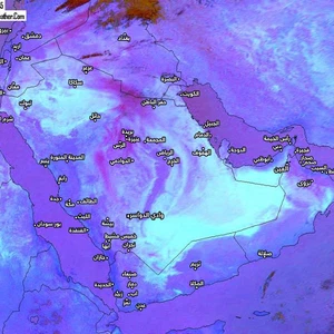 موجة الغبار كما تظهر من الاقمار الاصطناعية 
