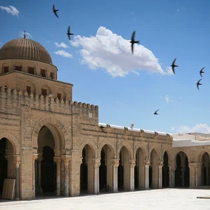 Kairouan Mosque.. The oldest surviving mihrabs and minarets in the world