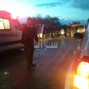 صور للحادث الذي  وقع بالشونة الجنوبية وادى الى وفاة شخص .. نقلاً عن موقع سرايا الاخباري