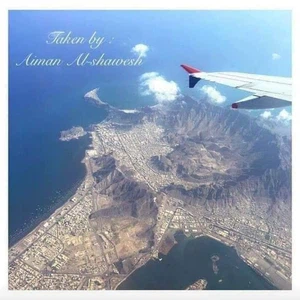 Rare images from space of the dormant Aden volcano, showing half of the city in the crater