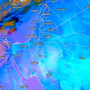 Jordan | Dust from Storm Daniel is affecting Jordan now, and visibility drops to 4,000 metres