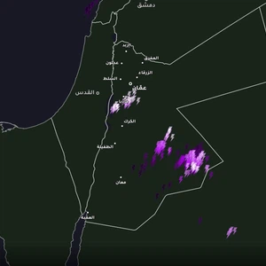تحديث جوي | سحب رعدية في محافظة مHدبا تمتد نحو العاصمة عمان ومحافظات الوسط والشمال