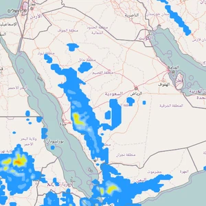 تكونات نشطة وسيول متوقعة على جبال الحجر في عمان ومرتفعات السعودية اليوم الثلاثاء