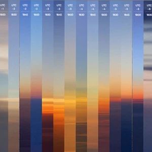 مصور يلتقط 24 غروباً للشمس بيوم واحد من أماكن مختلفة