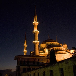 المسجد الأزرق في اسطنبول قبل صلاة العيد