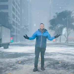 How does snow reach the countries of the Middle East despite its geographical distance of more than 6000 km from the North Pole?