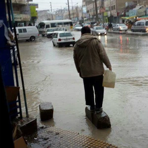 أمطار غزيرة في مؤتة - تصوير محمد الصرايرة