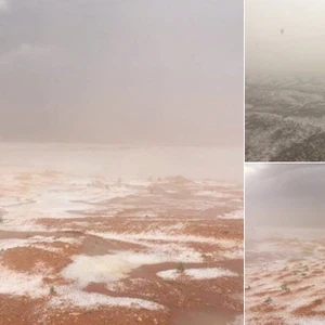 بردية قوية تغطي أرض "رماح" باللون الأبيض