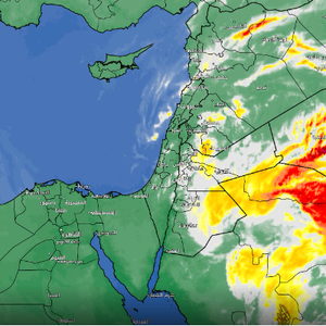 الأردن | نشاط للسحب الركامية يترافق مع رياح هابطة مثيره الغبار في أنحاء متفرقة من المملكة خاصة الجنوبية والشرقية