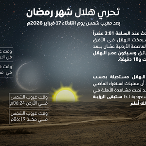 رمضان 2026: هل ستتمكن الدول العربية من رؤية الهلال مساء الثلاثاء؟