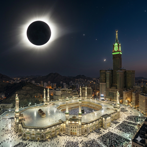 Darkness in Mecca for 5 minutes on August 2, 2027 due to a rare total solar eclipse