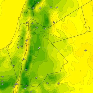 الليلة | انحسار الكتلة الهوائية الحارة نسبياً وانخفاض واضح على درجات الحرارة 