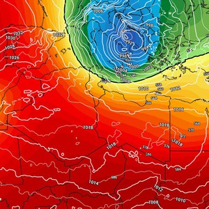 اندفاع رياح قطبية نحو وسط المتوسط وثبات الأنماط الجوية على هذا الحال بقية الشهر