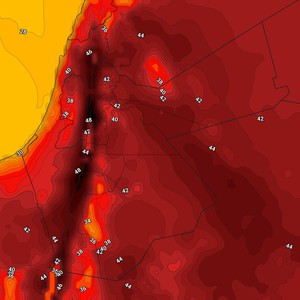 تطبيق طقس العرب: ذروة الموجة الحارة الأربعاء مع أجواء لاهبة ودرجات الحرارة في منتصف الأربعينيات في العديد من المناطق لأول مرة