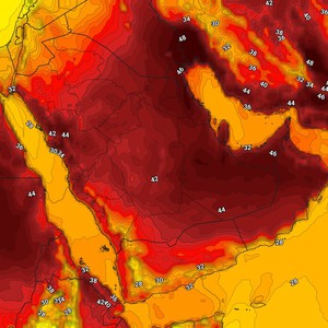 السعودية | أجواء شديدة الحرارة وفرص زخات أمطار رعدية على أجزاء من غرب المملكة الأربعاء
