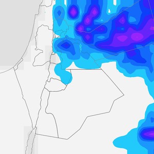 حالة عدم استقرار جوي ليلة السبت/الأحد تستدعي الانتباه نظراً لاحتمالية ترافقها مع زخات غزيرة من المطر والبَرَد خاصة في البادية الشرقية