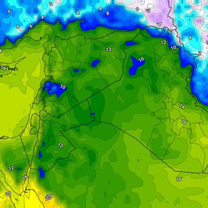Cold air mass in the coming days and snow showers on the northern peaks in the border areas