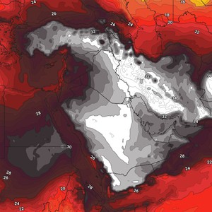 كتلة هوائية حارة واسعة التأثير تغطي شرق البحر المتوسط وتسبب موجة حر في عدة دول
