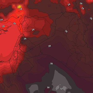 الأردن | عودة درجات الحرارة للارتفاع مع نشاط للرياح الشمالية الغربية يومياً بعد الظُهر 