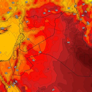 الأردن: أجواء صيفية معتدلة فوق المرتفعات الجبلية ودرجات الحرارة العُظمى بين منتصف ونهاية الـ20 مئوية