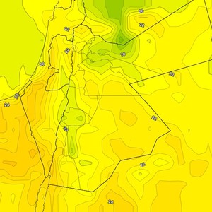 Jordan: Very cold night and a gradual rise in temperatures, peaking on Thursday.