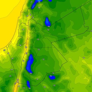 الأردن: مناطق تصل بها درجات الحرارة الصغرى الى 10 مئوية نهاية الأسبوع