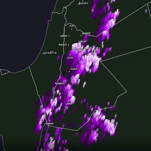 Jordan: Strong thunderstorms affect the central desert region, including the Giza district, raising fears of flash floods.