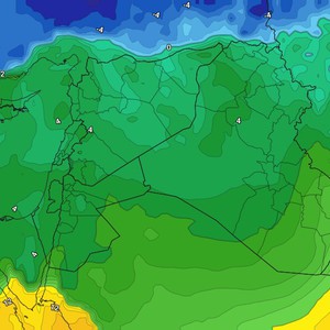 العراق | مراقبة اندفاع كتلة هوائية باردة (تساقطات ثلجية لقمم الشمال وانقلاب جذري على الطقس) نهاية الأسبوع