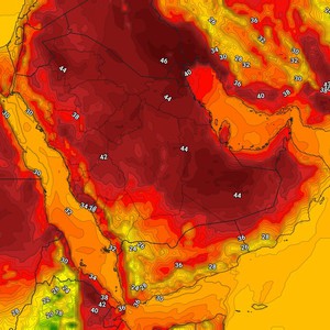 السعودية | مؤشرات على ارتفاع على الحرارة شمال المملكة نهاية الاسبوع 