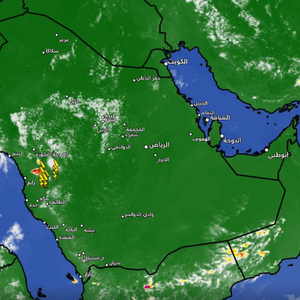 القصيم | زخات رعدية  قد تترافق بالغبار خلال الساعات القادمة