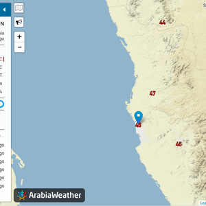 تحديث 1:30م | الحرارة الآن 46 درجة مئوية في جدة وقد ترتفع أكثر الساعة القادمة