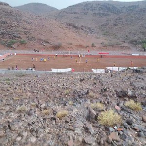 سيول المغرب | صورة أخيرة للملعب قبل نصف ساعة من كارثة السيول التي راح ضحيتها 7 أشخاص 