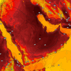 تنبيه مبكر | ارتفاعات متتالية على الحرارة لتقارب الـ 50 في أجزاء من الشرقية والرياض الأسبوع القادم