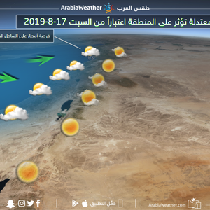 كتلة هوائية مُعتدلة تؤثر على المنطقة اعتباراً من السبت