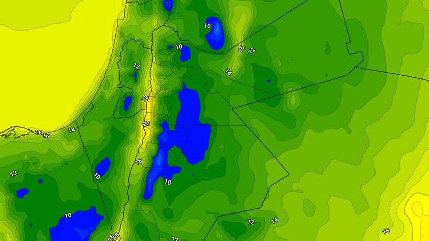 Jordan | After the hot and dusty air mass, a relatively cold night is coming to Jordan