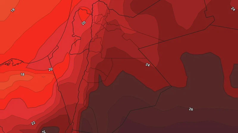 ازدياد تاثر الأردن بتيارات هوائية حارة نسبياً الأحد فكم تصل العظمى في عمان؟ | عرب تايم ازدياد تاثر الأردن بتيارات هوائية حارة نسبياً الأحد فكم تصل العظمى في عمان؟ | عرب تايم