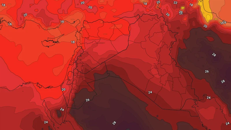 الهواء الحار يقترب من المملكة لكن دون أن يُحدث موجة حارة.. تعرف تفاصيل طقس نهاية الأسبوع | عرب تايم الهواء الحار يقترب من المملكة لكن دون أن يُحدث موجة حارة.. تعرف تفاصيل طقس نهاية الأسبوع | عرب تايم