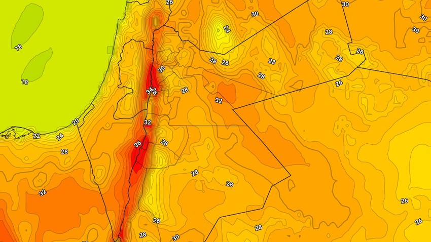 الأردن | ارتفاع على درجات الثلاثاء وتراجع تأثير حالة عدم الاستقرار الجوي