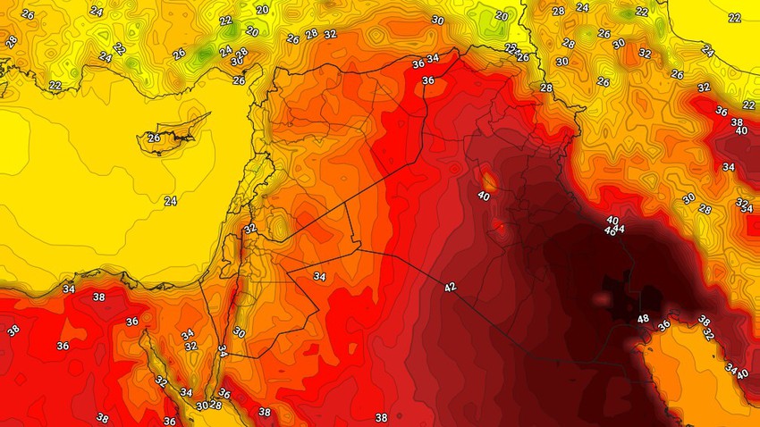 Iraq | Again, temperatures around 50 degrees Celsius in the southern and eastern regions on Wednesday