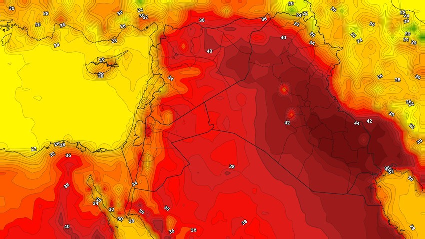العراق | اشتداد وطأة الحر الثلاثاء ودرجات الحرارة تلامس مُنتصف الأربعينيات مئوية في العاصمة بغداد