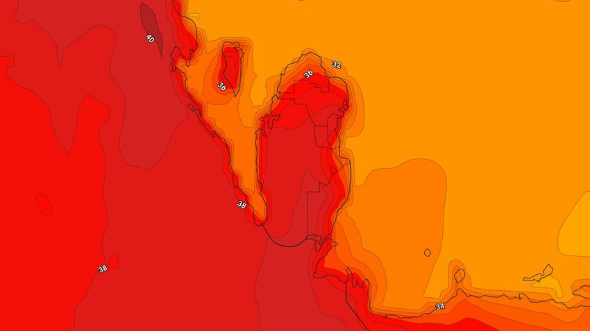 قطر والبحرين | طقس حار نسبياً إلى حار ورطب في عموم المناطق يوم الثلاثاء