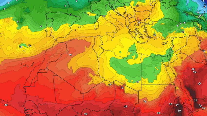 مصر | كتلة هوائية لطيفة تؤثر على البلاد اعتباراً من الثلاثاء وتحمل في جعبتها انخفاض على درجات الحرارة وزخات من الأمطار في بعض المناطق