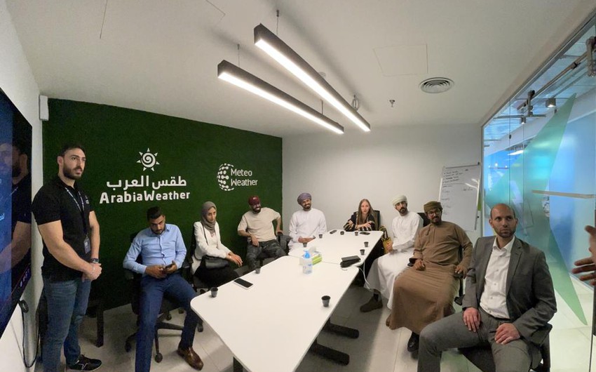 `Influencers` from the Sultanate of Oman on a visit to Arab Weather that included challenges and concluded with the Jordanian Mansaf