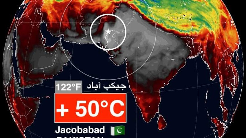 Recording the first temperature of the fifties this season and a severe heat wave that claimed dozens of victims in South Asia