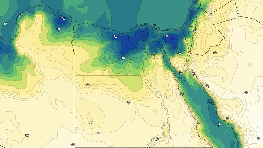 Egypt: A rise in temperatures in the coming days, with chances of water mist forming in the north of the country